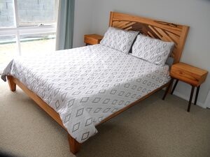 Bed | Custom Handmade by Western Port Woodworks - Bed, Japanese Joinery, Handcut Joinery, Bespoke Furniture, Solid Timber Bed, Messmate, Walnut