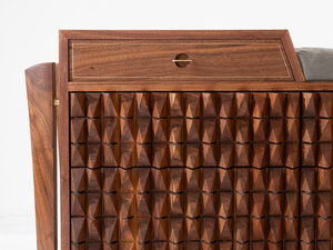 McQuarrie Entrance Seat | Custom Handmade by Stuart White - Cabinet, Storage
