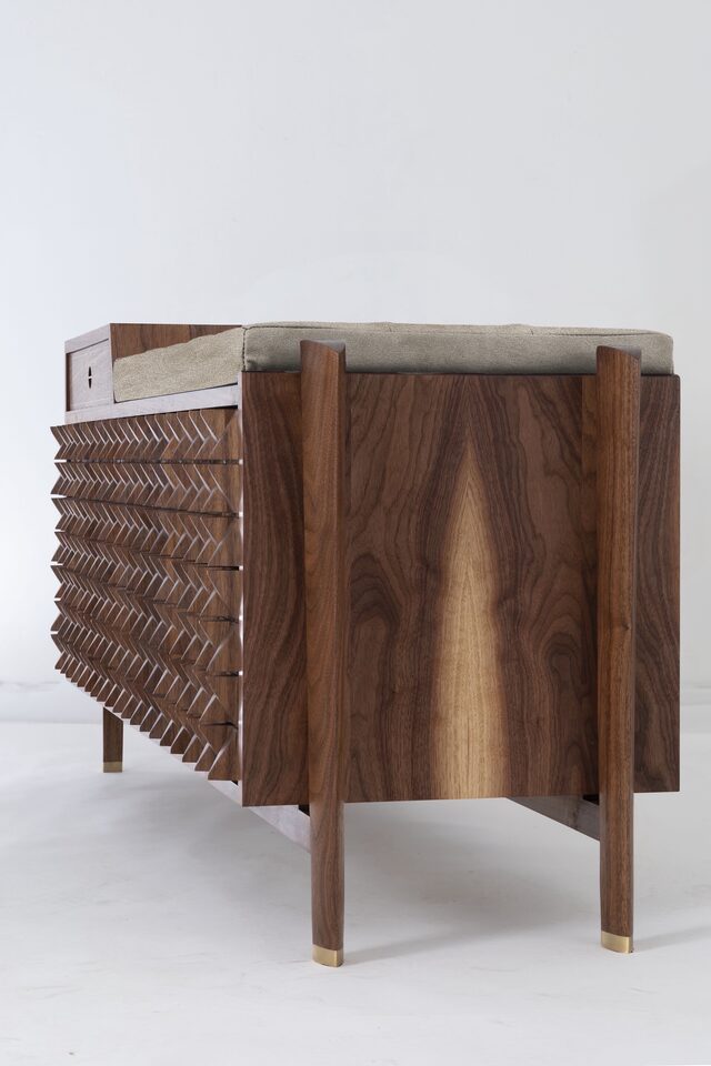McQuarrie Entrance Seat | Custom Handmade by Stuart White - Cabinet, Storage