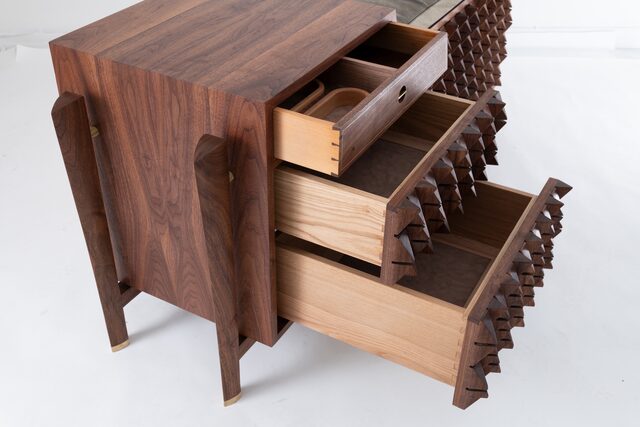 McQuarrie Entrance Seat | Custom Handmade by Stuart White - Cabinet, Storage