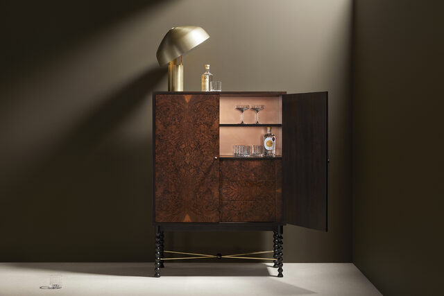 Liquor cabinet  | Custom Handmade by Ross Thompson - Liquor Cabinet, Cocktail Cabinet, Sideboard, Burl