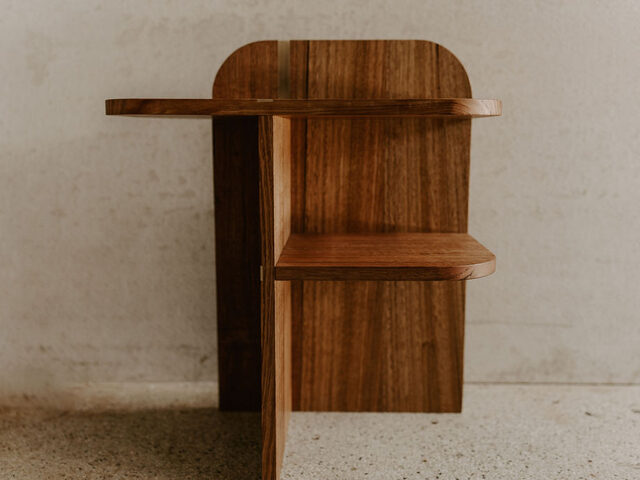 FRANK Side Table | Custom Handmade by Ben Adams - Brass, Timber, Shelves, Sidetable, Bedsidetable, Table, Inlay, Minimalist, Small