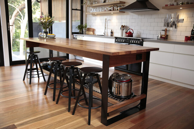 Recycled Australian Hardwood Benchtop (Kitchen, Bathroom, Laundry, Desk, Table) | Custom Handmade by Round 2 Timbers - Benchtop, Kitchen, Laundry, Desk, Bench, Recycled Australian Hardwood, Timber, Recycled Hardwood, Counter