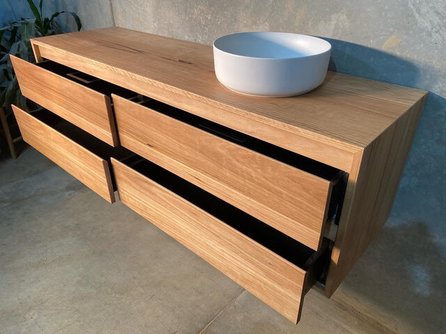 Waratah Bathroom Vanity | Custom Handmade by Dean Boyd - Timber, Bathroom Vanity, Vanity Unit