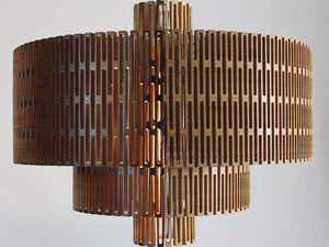 Kerf LED Chandelier Light | Custom Handmade by Bcompact Design - Lighting, Wooden Light, Chandelier Lighting, Bamboo Light, Elegant Lighting