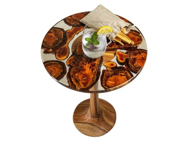 Camphor & Burl Sculpted Table by Florian Nier - Table