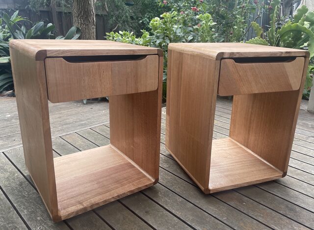 QUEEN SIZE BED WITH DRAWERS RECYCLED AUSTRALAIN HARDWOOD (KILLARA) | Custom Handmade by Peter Wenborn - Killara Bed Hardwood