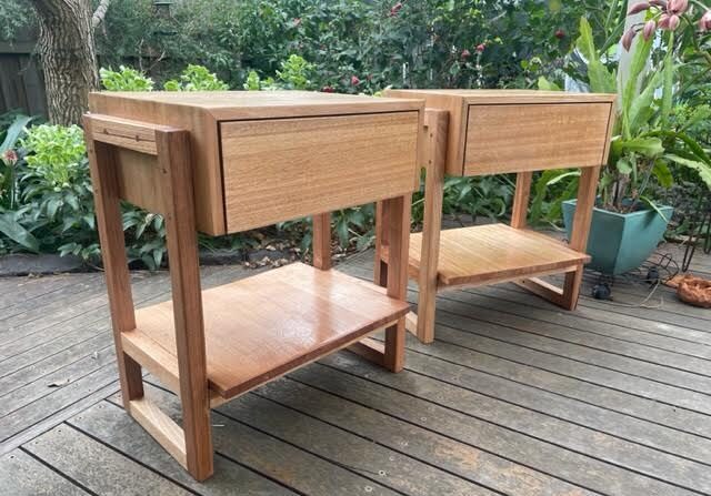 QUEEN SIZE BED WITH DRAWERS RECYCLED AUSTRALAIN HARDWOOD (KILLARA) | Custom Handmade by Peter Wenborn - Killara Bed Hardwood
