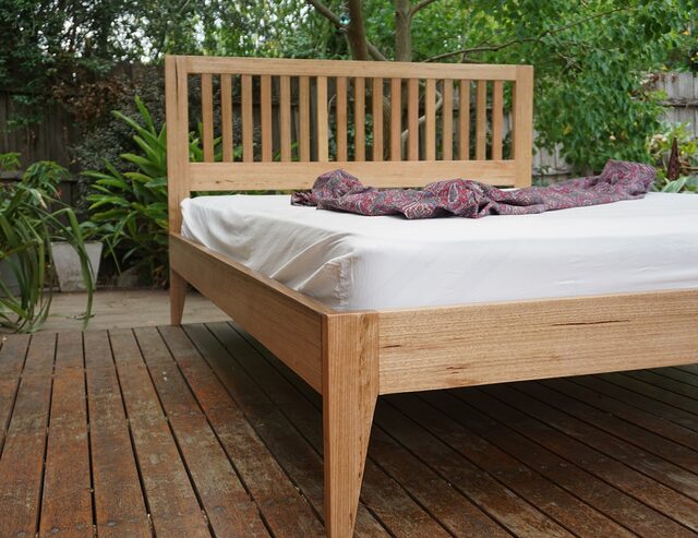 QUEEN SIZE HARDWOOD BED RECYCLED AUSTRALAIN HARDWOOD | Custom Handmade by Peter Wenborn - (, )