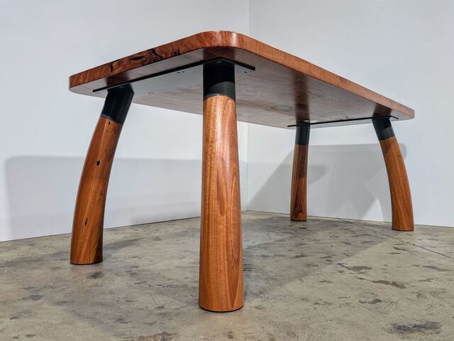 Flareloom Dining Table by Twig&Bot - Dining Table, Table, Desk, Sculptural, Mid Century, Organic, Urban Salvaged Timber