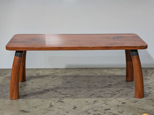 Flareloom Dining Table by Twig&Bot - Dining Table, Table, Desk, Sculptural, Mid Century, Organic, Urban Salvaged Timber