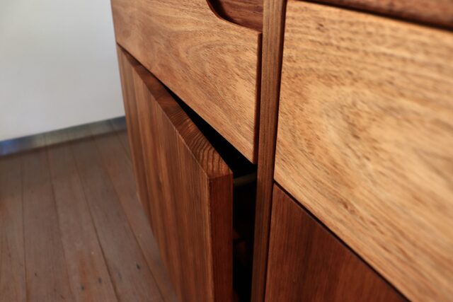 Tasmanian Blackwood Media Cabinet | Custom Handmade by Elias Palpant - Media Cabinet, Media Console, Storage, Custom Design