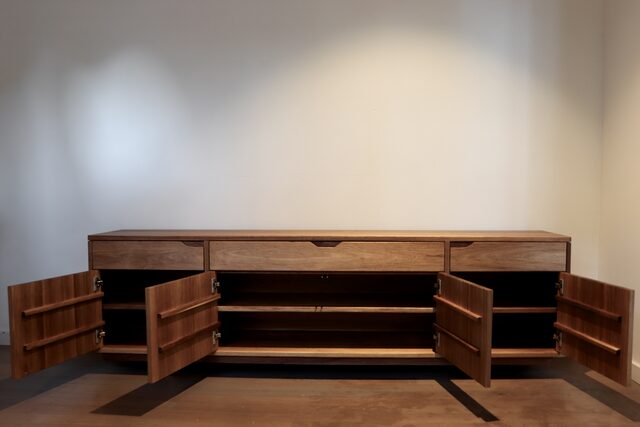 Tasmanian Blackwood Media Cabinet | Custom Handmade by Elias Palpant - Media Cabinet, Media Console, Storage, Custom Design