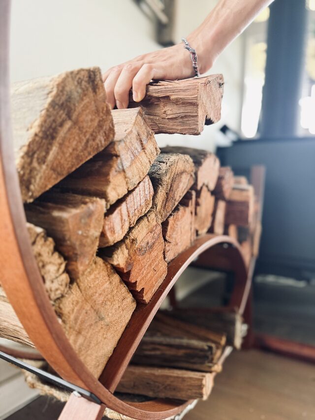 Firewood Holder | Custom Handmade by Elias Palpant - Storage, Bent Timber