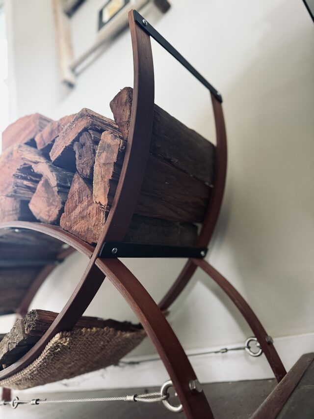 Firewood Holder | Custom Handmade by Elias Palpant - Storage, Bent Timber