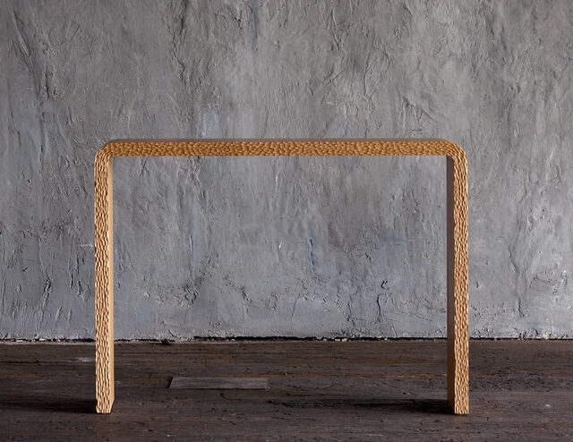 Ludus Lucis Console | Custom Handmade by Tim Noone - Texture, Walnut, Oak, Solid, Console, Hall Table