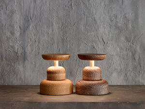 Tanens Lucem Circulus Lamp | Custom Handmade by Tim Noone - Texture, Walnut, Oak, Lighting, Lamp, Brass, Timber
