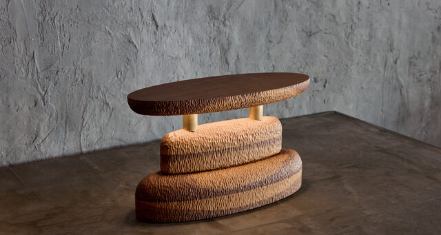 Tanens Lucem Ellipsis Lamp | Custom Handmade by Tim Noone - Texture, Walnut, Oak, Timber, Lamp, Lighting, Brass