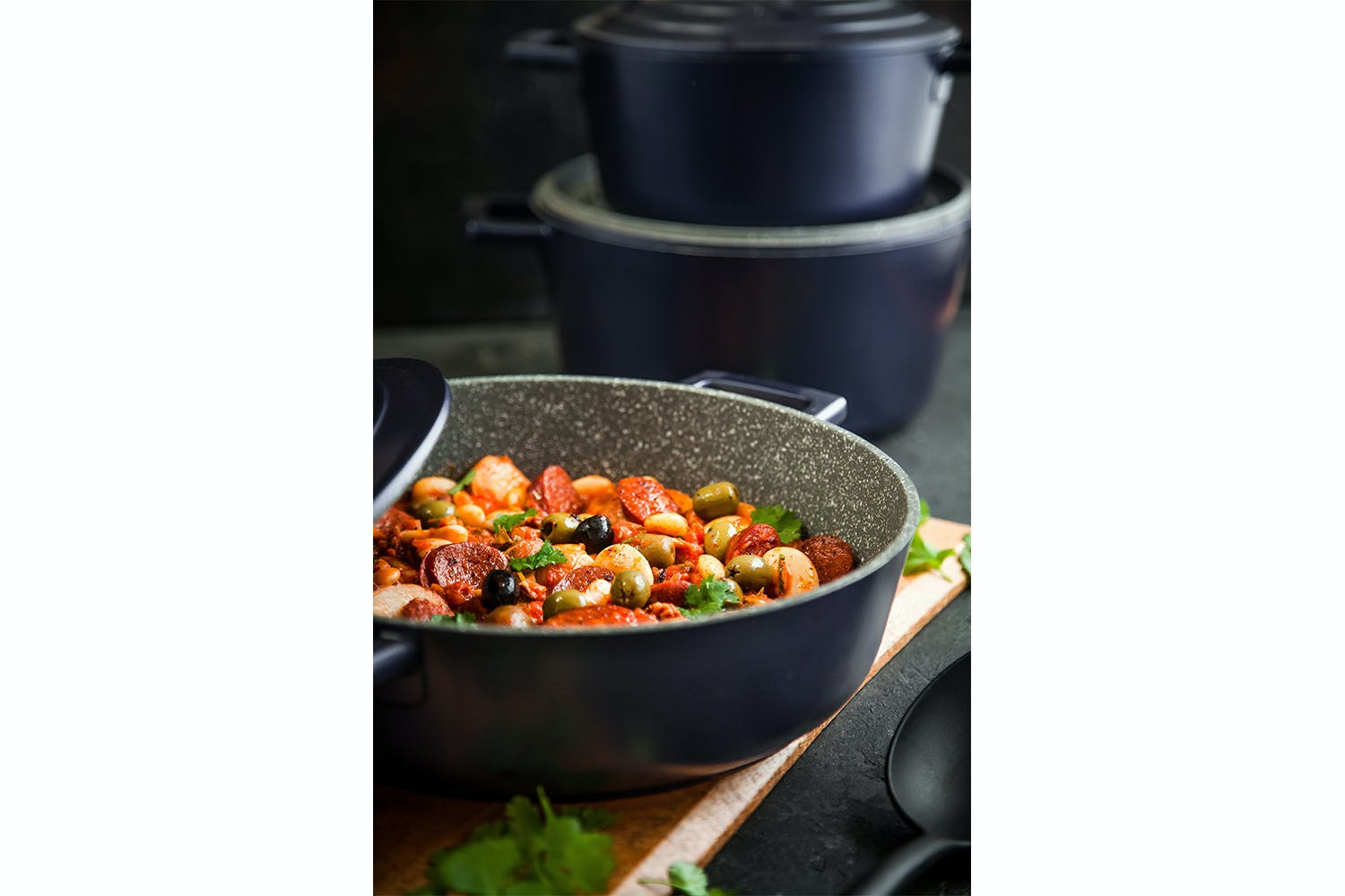 MasterClass | Shallow Casserole Dish | Blue | 4L