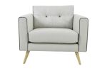 Adela 1 seater Grey/Natural white oak leg