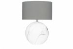 Ceramic Marble Effect Table Lamp | White & Grey