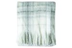 Check Faux Mohair Throw | Grey | 130 x 180 cm