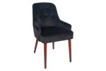 Velvet Bedroom Chair | Black