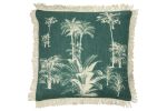 Ecuador Cushion | Emerald & Natural | 50 x 50 cm