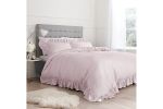 Catherine Lansfield | Relaxed Frill Duvet Set | Blush | Super King