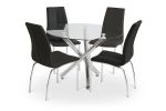 Pilar 5 Piece Dining Set | Reno Dining Chairs | Black