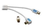 G&BL Antenna Cable M-F 90° with Adaptor | 1.5m