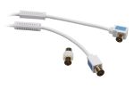 G&BL Antenna Cable M-F 90° with Adaptor | 2.5m