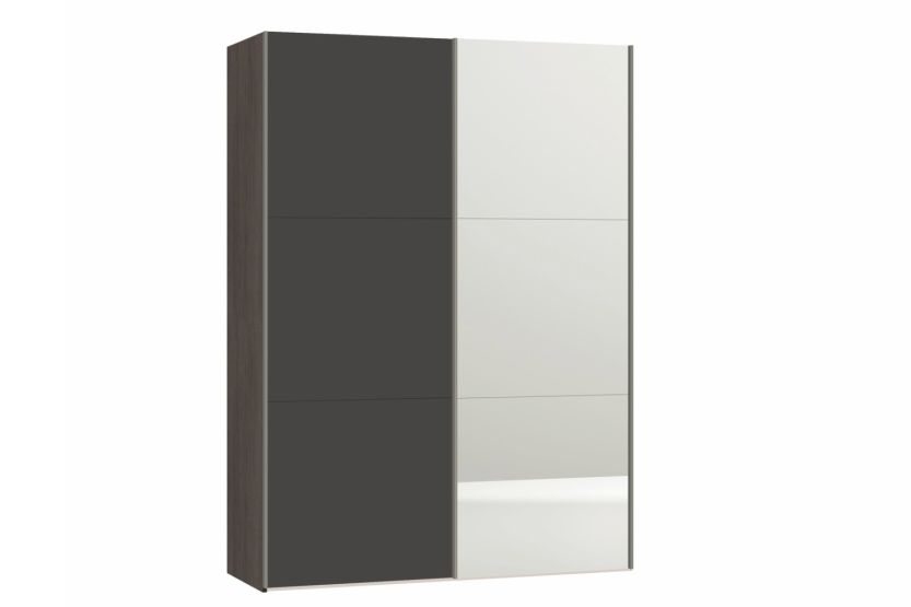 Zermatt Wardrobe | Grey Matt & Mirror | 1.5m