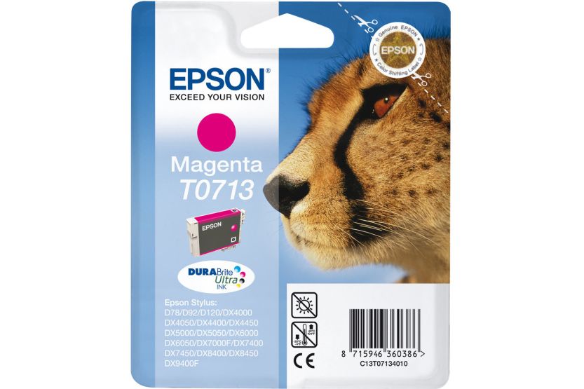 Epson T0713 Cheetah Ink Cartridge | Magenta