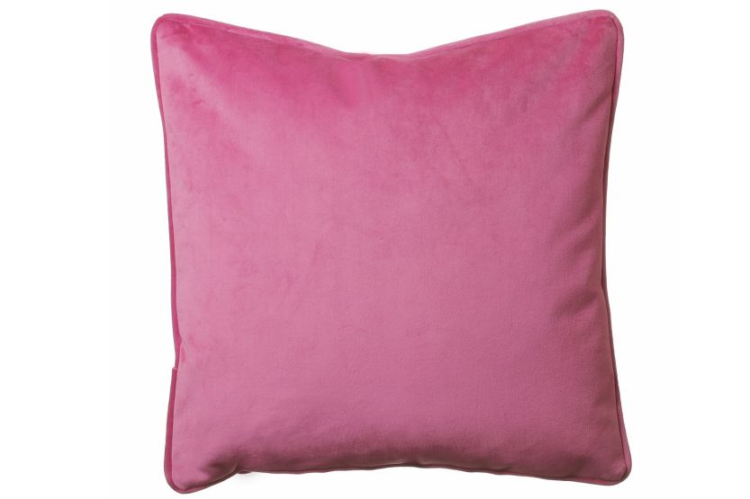 Hudson Velour Cushion | Pink | 43 x 43 cm