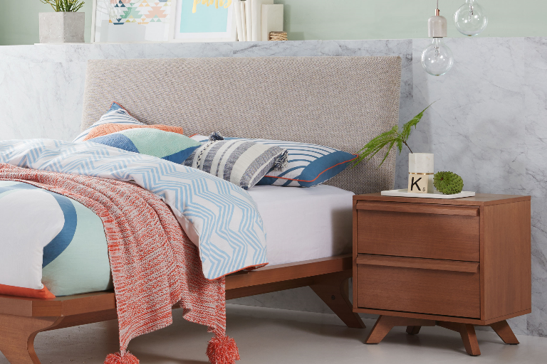 Calibra 2 Drawer Bedside Table Domayne