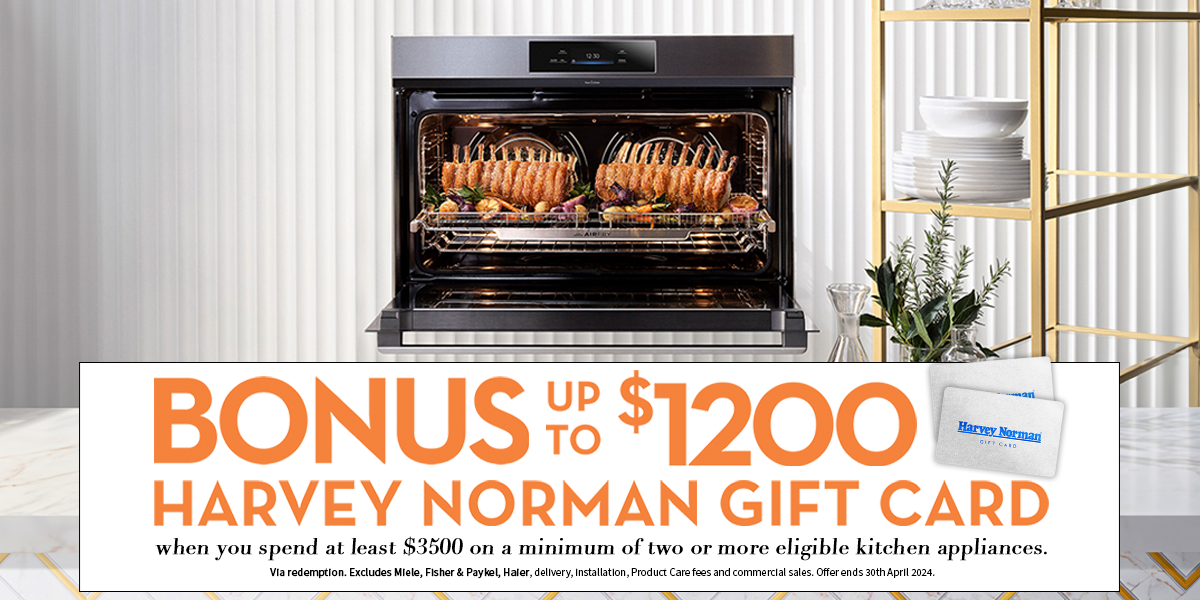 Bonus HN Gift Card on Kitchen Appliances Harvey Norman New Zealand