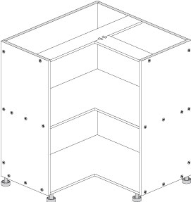 Principal Corner Base Cabinet Home Timber Hardware