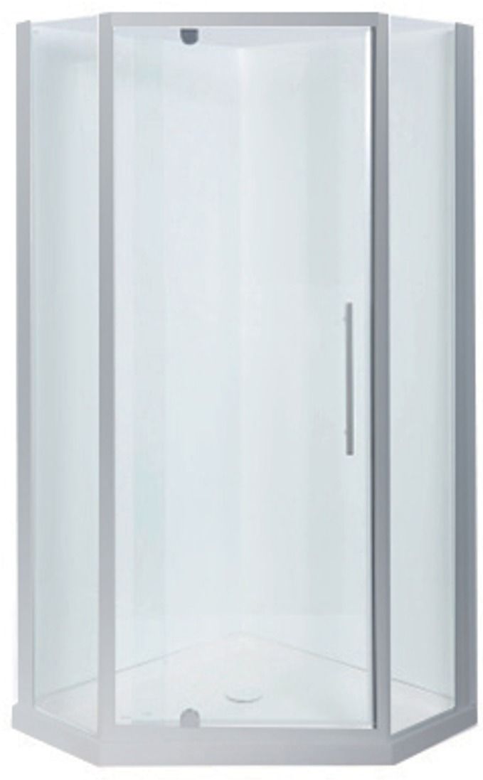 Marbletrend Flinders Shower Screen Neo Chrome 900mm Home Timber