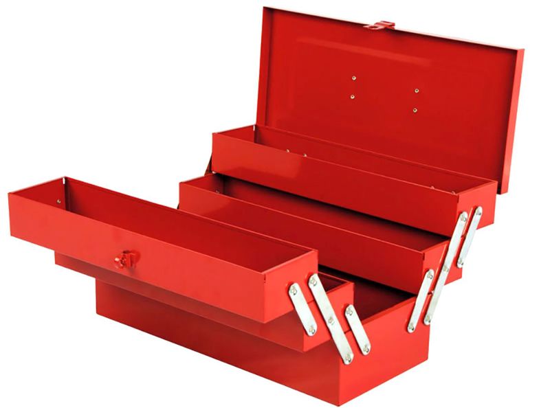 Geelong 467mm 5 Tray Powder Coated Cantilever Tool Box Red Home