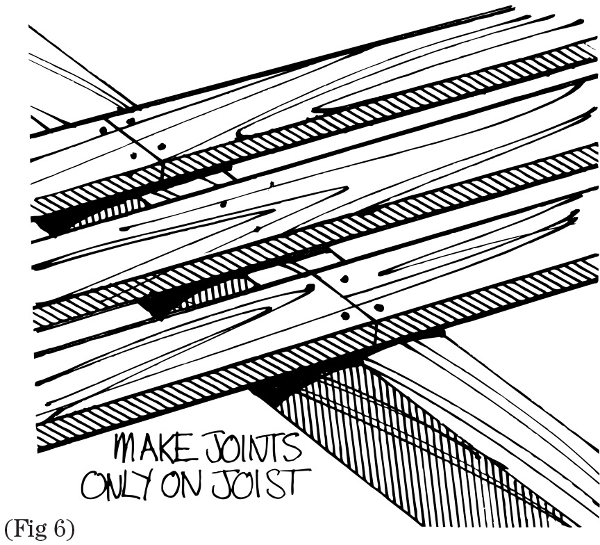 joints on joist only