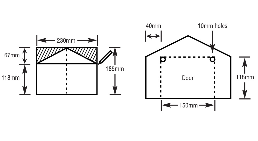 timber letterbox dimensions