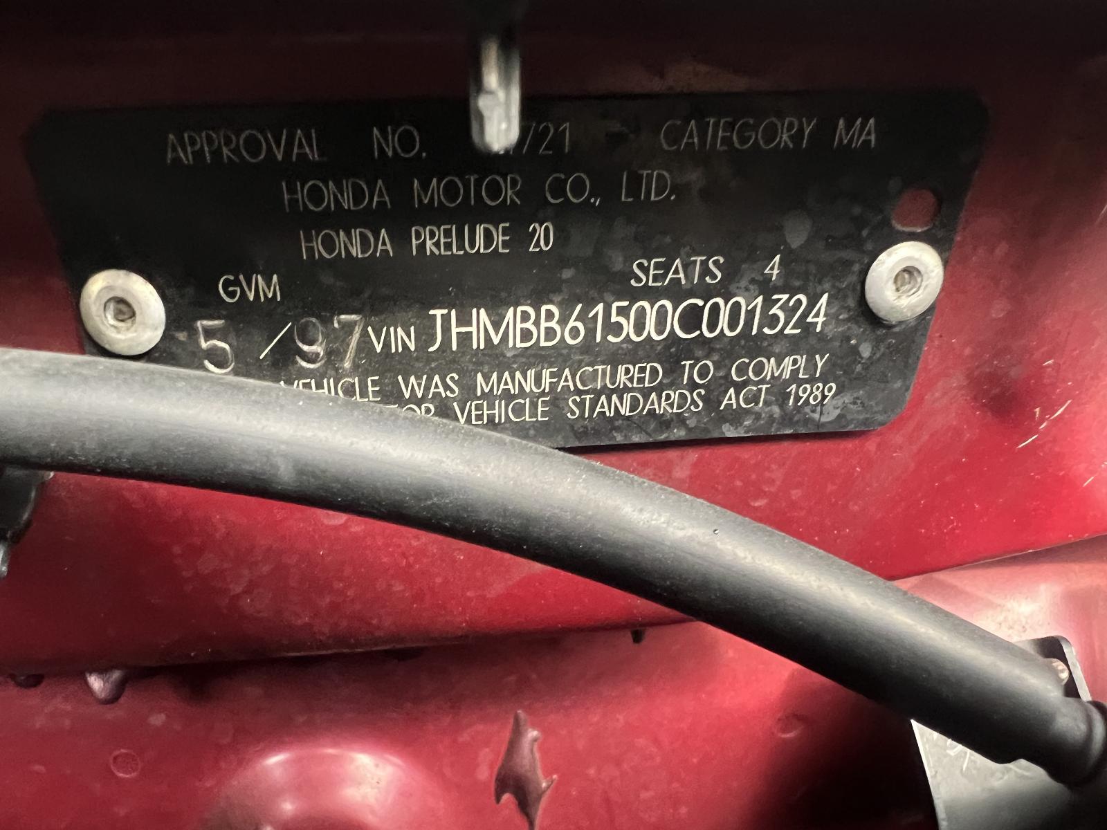 Pwr Dr Wind Switch Prelude Honda 1997