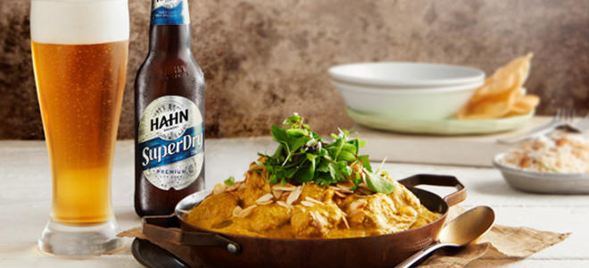 Food Pairing - Chicken and Almond Curry with Hahn Super Dry