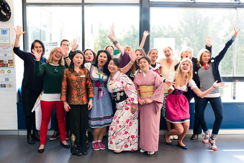 Some IGS staff in national dress on International Day
