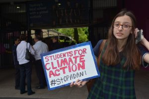 Climate change protest poster