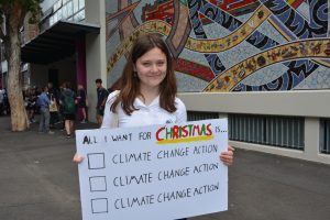 IGS climate change protester