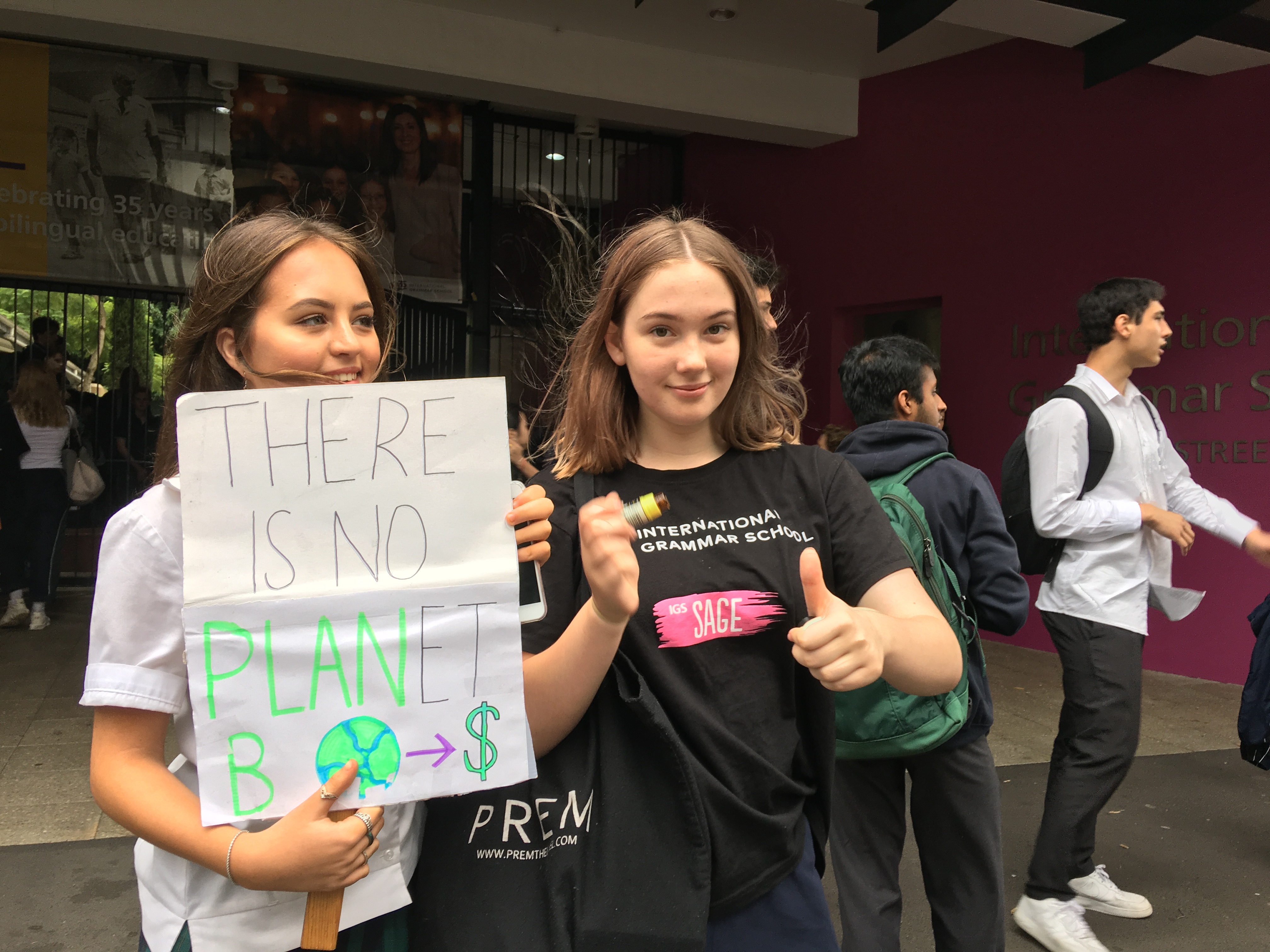 setting off for the student strike on climate change