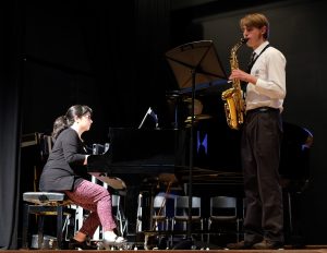 Max Rodie on saxaphone