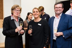 Isabell and Carl St Leon with IGS language teacher Dorothee Sarnes-Trupke